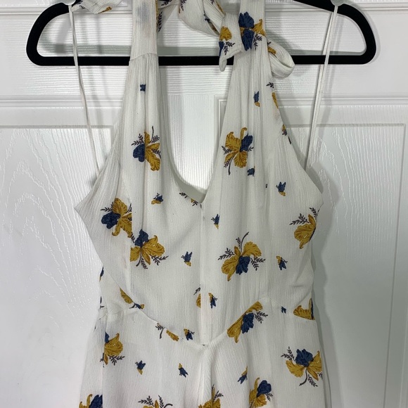 Free People Halter Tie Floral Print Romper Sz 2 - Picture 6 of 8